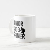 Mug Graphisme de silhouette de dresseur de chiens seni (Devant gauche)