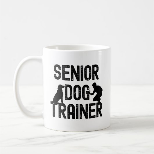 Mug Graphisme de silhouette de dresseur de chiens seni (Gauche)