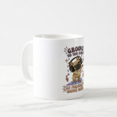 Mug Graphisme de soirée dansante Retro DJ Frenchie (Devant gauche)
