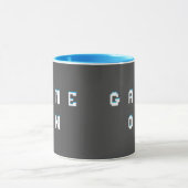 Mug Graphisme de texte en style pixel rétro « Game on  (Centre)