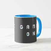 Mug Graphisme de texte en style pixel rétro « Game on  (Devant droit)
