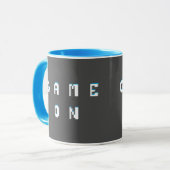 Mug Graphisme de texte en style pixel rétro « Game on  (Devant gauche)