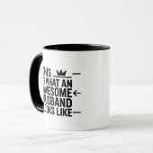 Mug Graphisme de typographie Awesome Husband (Devant gauche)