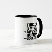 Mug Graphisme de typographie Awesome Husband (Devant droit)