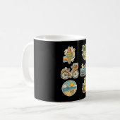 Mug Graphisme de vacances à la plage rétro estivale Tr (Devant gauche)