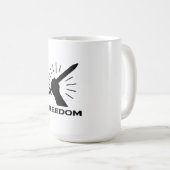Mug graphisme d'épée de liberté (Devant droit)
