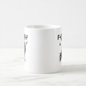 Mug Graphisme d'humour grunge drôle de corbeau F-Caw-F (Centre)