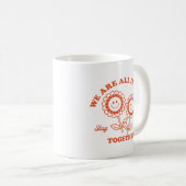 Mug Graphisme Fleur Joyeux Retro (Devant droit)