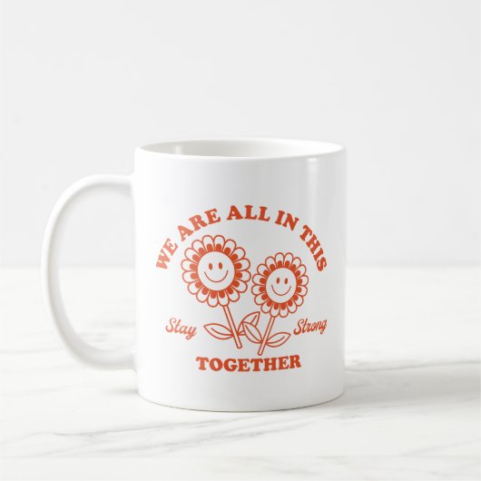 Mug Graphisme Fleur Joyeux Retro (Gauche)