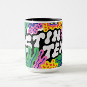 Mug Graphisme floral étrange d'Austin Texas (Centre)