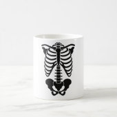 Mug Graphisme gothique de cage thoracique de squelette (Centre)