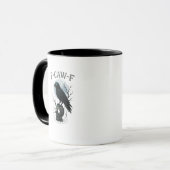 Mug Graphisme Halloween crâne de corbeau corneille got (Devant gauche)