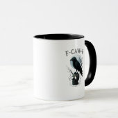 Mug Graphisme Halloween crâne de corbeau corneille got (Devant droit)