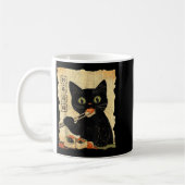 Mug Graphisme japonais esthétique de sushi de chat vin (Gauche)