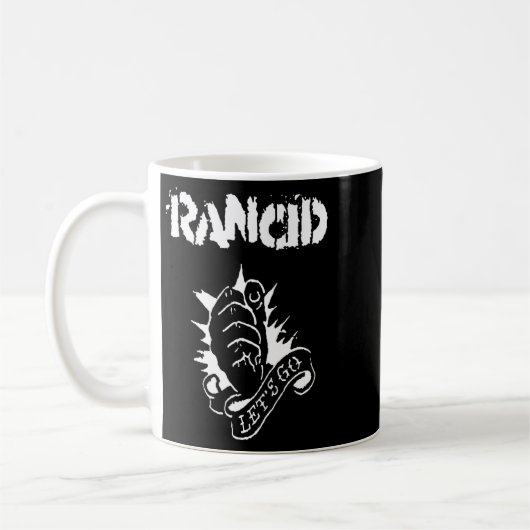 Mug Graphisme Lets Gogo Rancid Logo Musique Rock Band (Gauche)