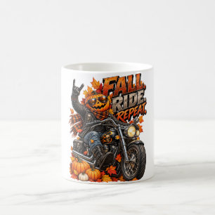 Mug Graphisme personnalisé de moto de citrouille d'aut