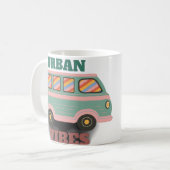 Mug Graphisme Rétro Fourgonnette Vibes Urbaines (Devant gauche)