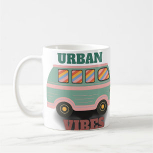 Mug Graphisme Rétro Fourgonnette Vibes Urbaines