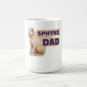Mug Graphisme Rétro pour Propriétaire de Chat Sphynx V
