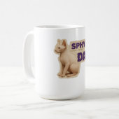 Mug Graphisme Rétro pour Propriétaire de Chat Sphynx V (Devant gauche)