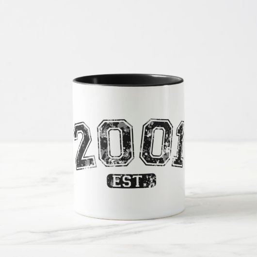 Mug Graphisme Rétro Vintage 2001 Grunge Établie (Centre)
