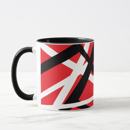 Mug graphisme rouge, noir et blanc (Gauche)
