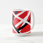 Mug Graphisme rouge, noir et blanc (Devant droit)