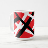 Mug Graphisme rouge, noir et blanc (Devant gauche)