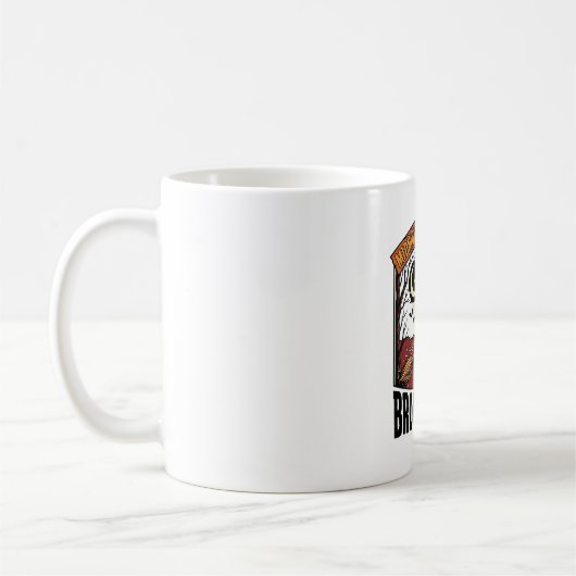 Mug Graphisme sorcière squelette vintage balais Hallow (Gauche)