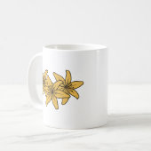 Mug Grappe de lis de dessin animé jaune (Devant gauche)