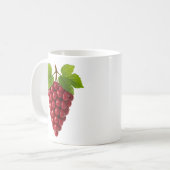 Mug Grappe de raisin rouge 3D (Devant gauche)