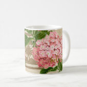 Mug Grappes d'hortensias roses (Devant droit)
