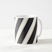Mug Gras Bandes spirales noires et blanches (Devant droit)