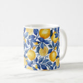 Mug Gras Bleu Italien Positano Lemon (Devant droit)