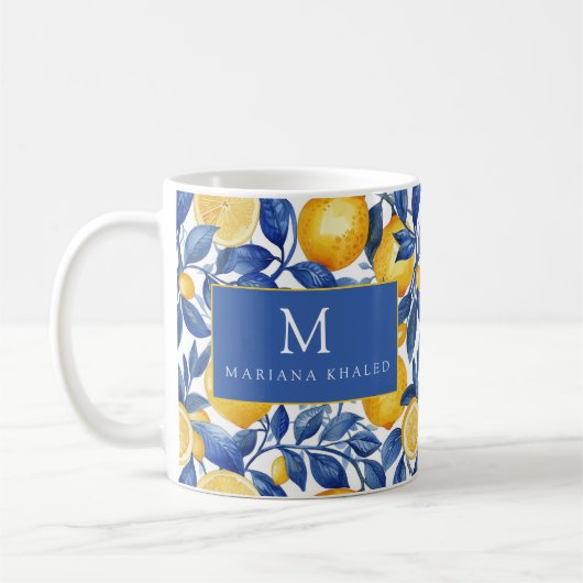 Mug Gras Bleu Italien Positano Lemon (Gauche)