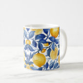 Mug Gras Bleu Italien Positano Lemon (Devant droit)