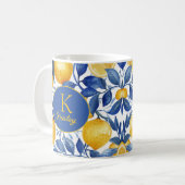 Mug Gras Bleu Italien Positano Lemon (Devant gauche)