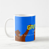 Mug Gras Bleu Moderne Tech Graduation (Gauche)