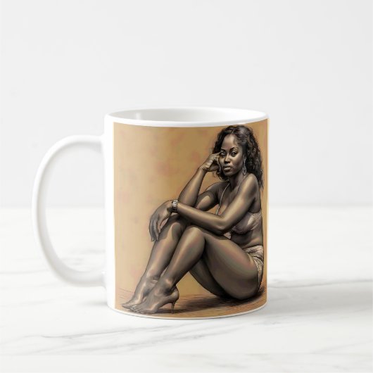 Mug Gras café noir et beauté noire (Gauche)