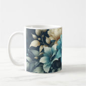 Mug Gras en bleu et florale de crème délicate (Gauche)