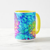 Mug Gras et beaux motifs floraux Art (Devant droit)