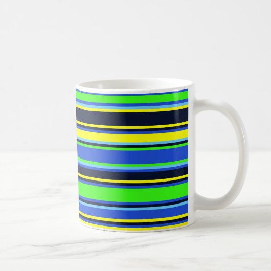 Mug Gras Lime Bleu Jaune Boug rayé (Droite)