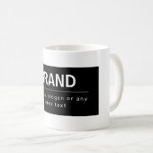 Mug Gras Marque moderne ou nom commercial | Noir et bl (Devant droit)