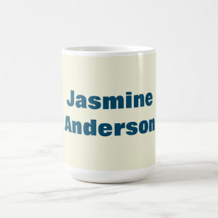 Mug Gras Moderne Minimaliste Beige Océan Bleu