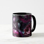 Mug Gras Moody Flowers Black Enchanted Floral Garden (Devant droit)