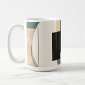 Mug Gras rétro : Cercles et rectangles Abstraits (Gauche)