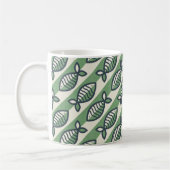 Mug Gras rétro poisson vert et gris (Gauche)