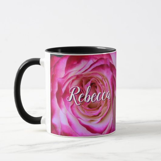 Mug Gras rose rose blanche rose rose (Gauche)