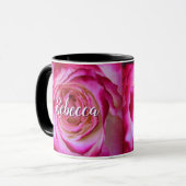 Mug Gras rose rose blanche rose rose (Devant gauche)