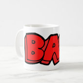 Mug Gras rouge mauvais style de graffiti (Devant gauche)
